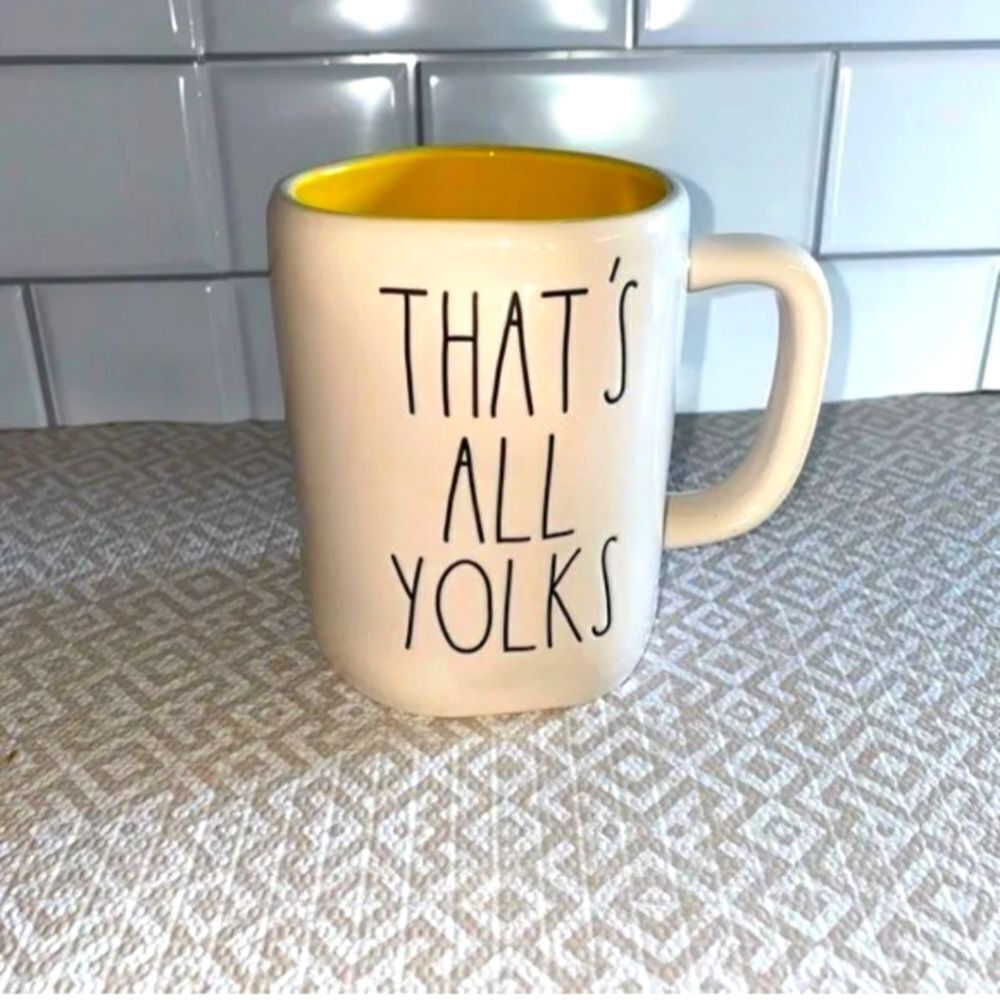 Rae Dunn That's All Yolks Mug